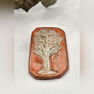 "5/$25" Artisan Crafted Clay Pottery Terecotta Organic Tree Fridge Magnet